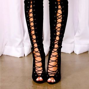 Brand new never worn lace up boots